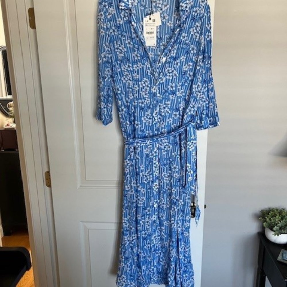 Zara belted button down dress - NWT size XL